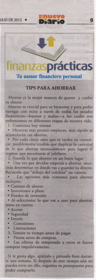 Tips para ahorrar